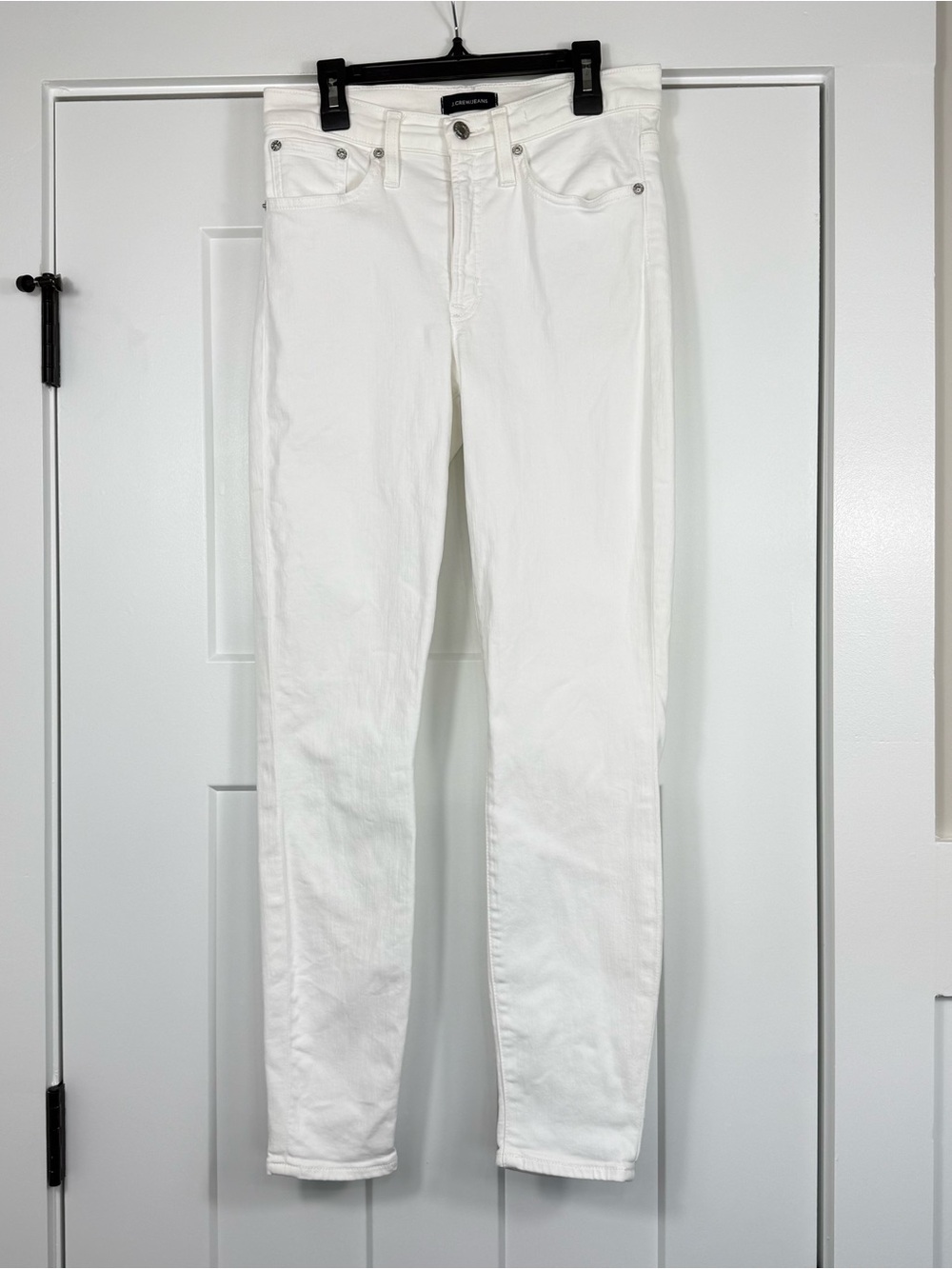 J. Crew 9” High-Rise Toothpick Skinny Ankle Jeans White Cotton Womens Size 27